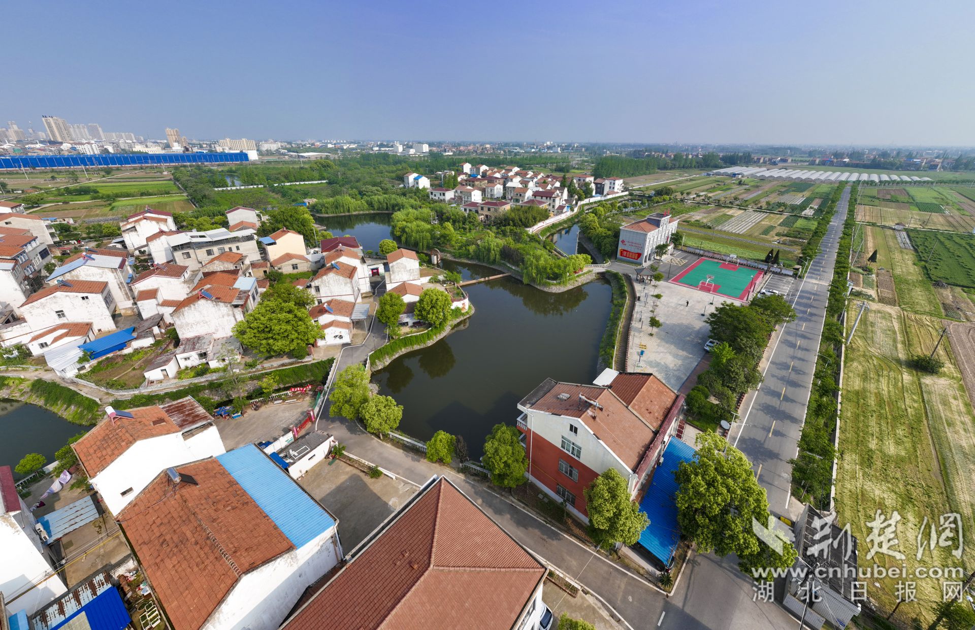 圖為湖北省美麗鄉(xiāng)村云夢縣城關(guān)鎮(zhèn)西王村全貌。.jpg.jpg