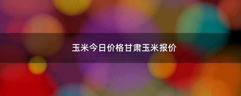 甘肅玉米種子成長與無限可能，一粒種子的成長行情分析