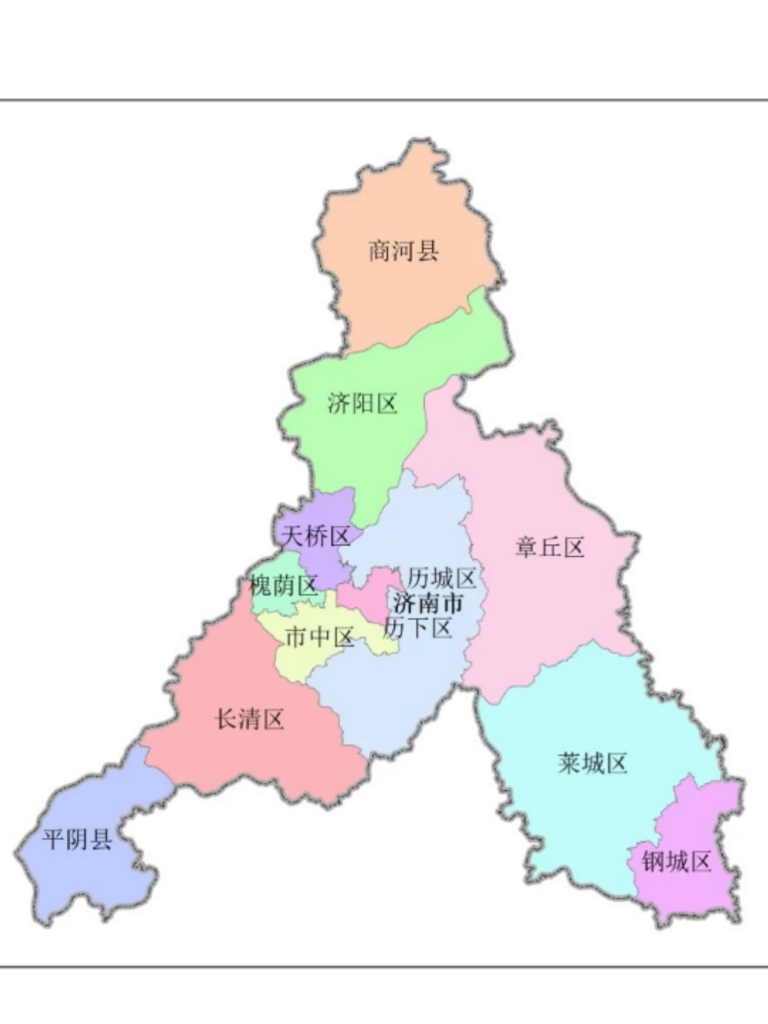 濟南市最新區(qū)域劃分圖，城市探索之旅啟程